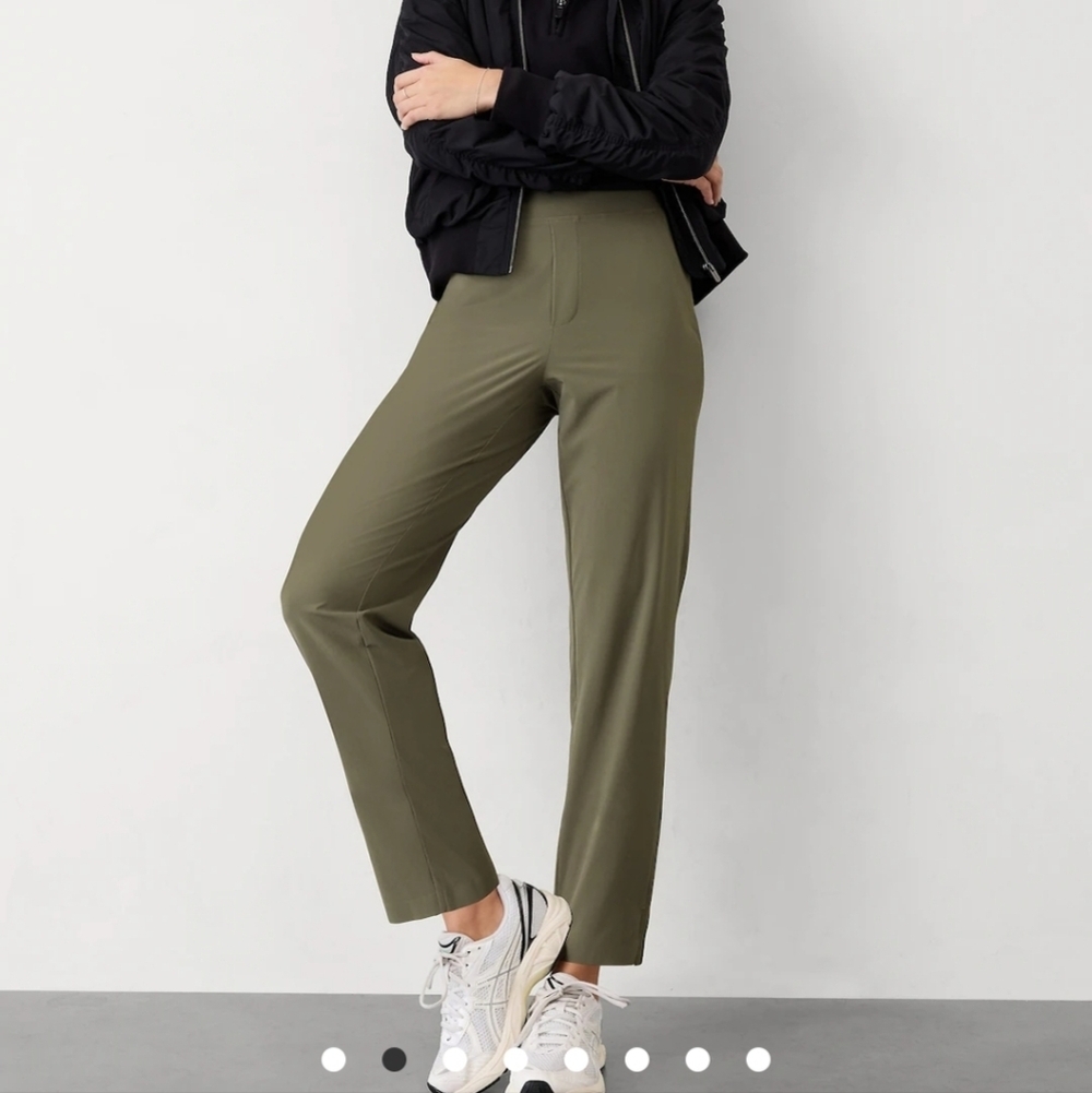 Athleta Brooklyn Mid Rise Ankle Pant Moss Size 16